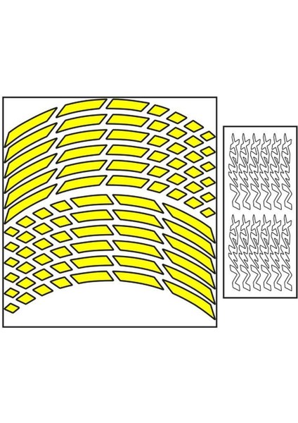 Yamaha Florasan Sarı Iı Nmax Uyumlu 1 Set Jant Şeridi