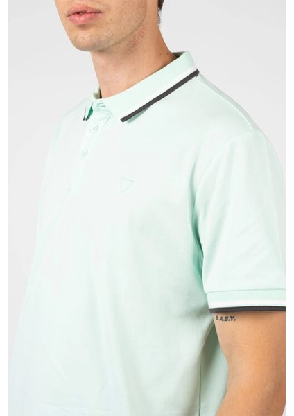 Erkek Yeşil Pique Polo Yaka T-Shirt