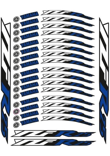 Mavi Baskı Yamaha R25 Uyumlu Jant Şeridi