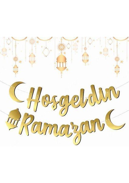 Hoş Geldin Ramazan Kaligrafi Banner 210 cm