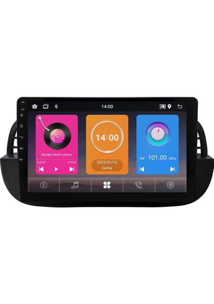 Fiat 500 (2008-2014) Multimedya 14 Carplay 9 Inch 8 GB Ram / 128 GB Hafıza CRV-4652XAAB