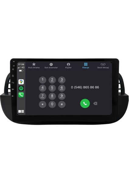 Fiat 500 (2008-2014) Multimedya 14 Carplay 9 Inch 8 GB Ram / 128 GB Hafıza CRV-4652XAAB