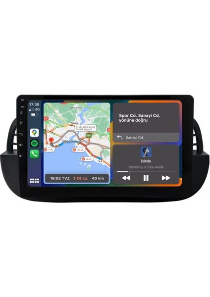 Fiat 500 (2008-2014) Multimedya 14 Carplay 9 Inch 8 GB Ram / 128 GB Hafıza CRV-4652XAAB