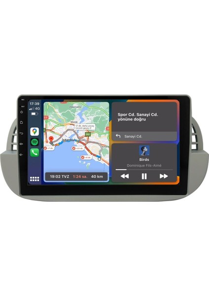 Fiat 500 Multimedya Sistemi Beyaz Çerçeve (2008-2014) CRV-4652XAAW modelleri