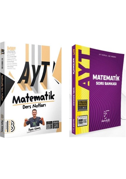 2025 AYT Matematik Ders Notları ve Karekök Yayınları AYT Matematik Soru Bankası