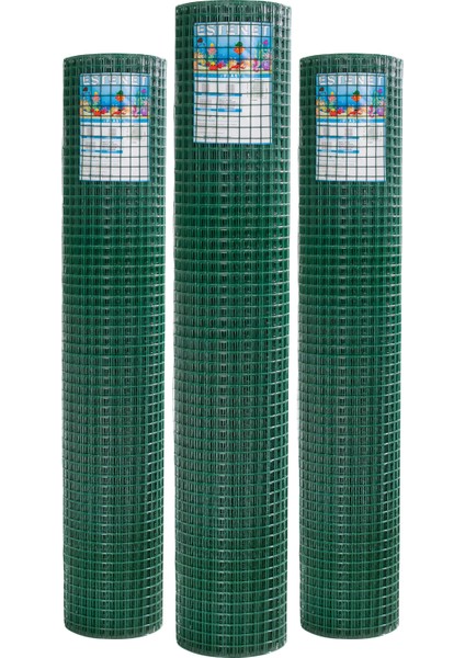 Pvc Kaplı Puntalı Bahçe Çiti ve Kümes Teli 2,00MM 50*50 Göz Aralığı 180 cm 25 mt Rulo