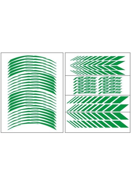 Reflektör Yeşil Racing Yamaha R25 Uyumlu Jant Şeridi