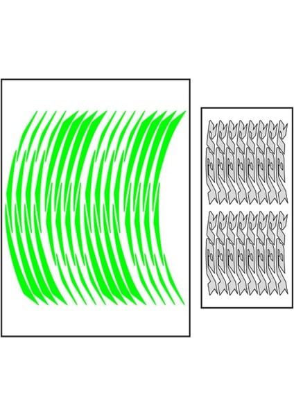 Yamaha Florasan Yeşil Ybr Uyumlu 1 Set Jant Şeridi