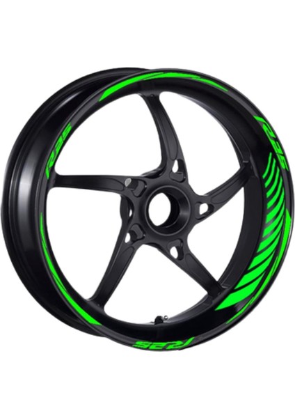 Yamaha Florasan Yeşil Racing R25 Uyumlu 1 Set Jant Şeridi fiyatları