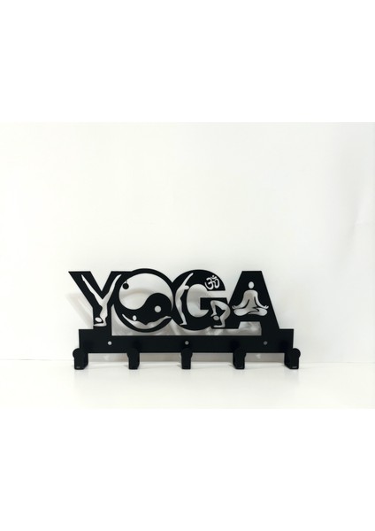 Metal Dekoratif Yoga Desenli Anahtarlık Askısı