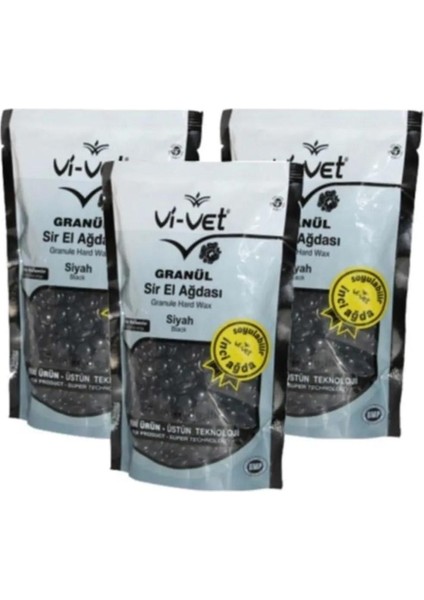 Vivet Siyah Granül Ağda 250 gr X3 Adet