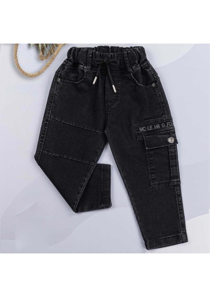 YAVRU5357 YAVRU5357 Pantolon Kot Erkek 8-12 Yaş - Siyah - 8-9 Yaş