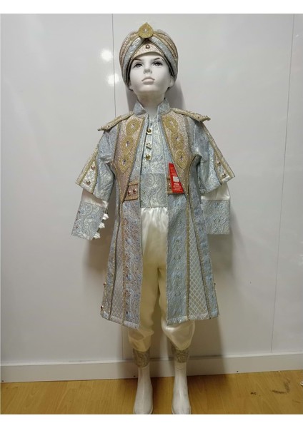 Damla Bebe Kaftan Takımı - Mavi - 0-1 Yaş