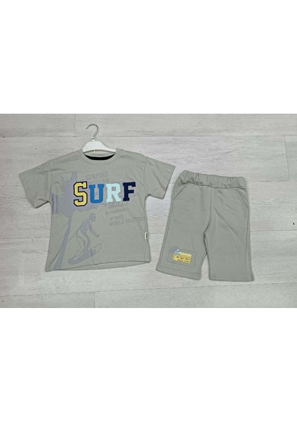 398282 Erkek Yazlık Takım - Bej - 4-5 Yaş