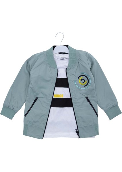 1111251861 5/8 Yaş 1434 Çift Tarafli Mont 2li Erkek Takım - Su Yeşili - 7-8 Yaş