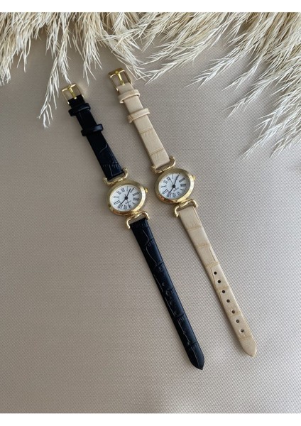 Retro Minimal Vintage Deri Kordon Kadın Kol Saati Kelebek Model indirimleri