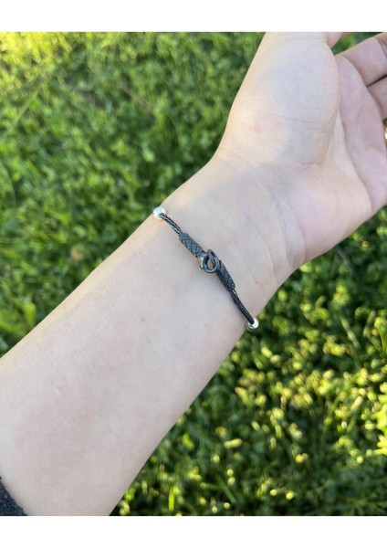 Gümüş Kazaziye Gümüş Dorika Boncuklu Siyah Bileklik modelleri
