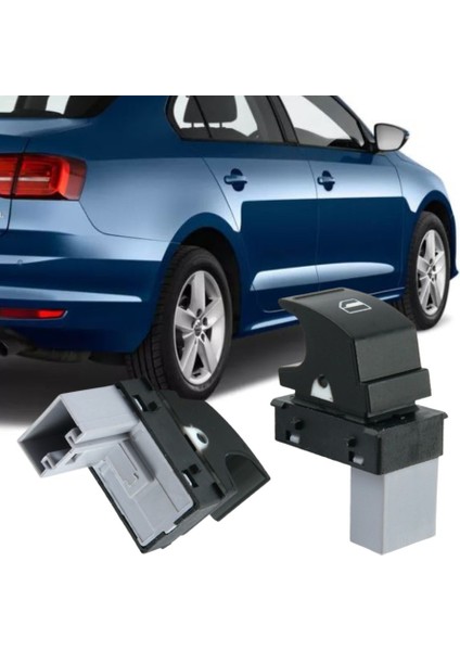 Jetta 2015-2018 Model Arası Uyumlu Ön Sağ Yolcu Tarafı Cam Açma Düğmesi