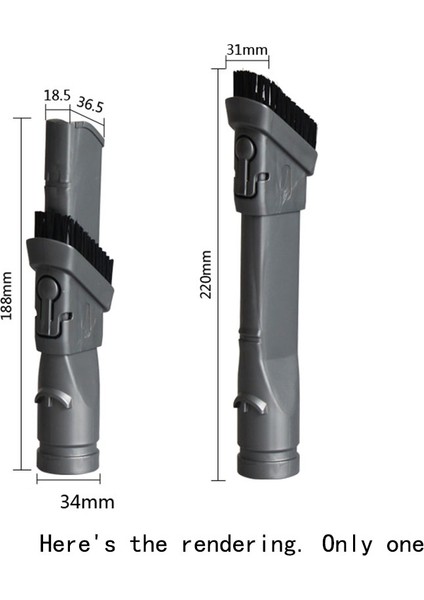 Düz Meme Fırça Emme Kafası Dyson V6 DC30 DC34 DC52 DC72 Elektrikli Süpürge Yedek Parça Aksesuarları 2 In 1 Fırçalar (Yurt Dışından)