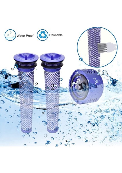 Dyson V6 Filtresini Değiştirir, Aksesuarlar Yıkanabilir Ön Filtre ve Yıkanabilir Hepa Son Filtre, Parçaları Değiştirin DY-966912-03 (Yurt Dışından) fiyatları