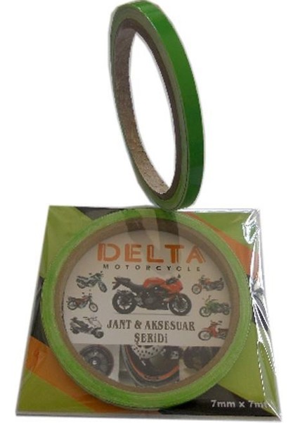 Yeşil 7Cm X 7 M Opak 1 Set Jant Şeridi