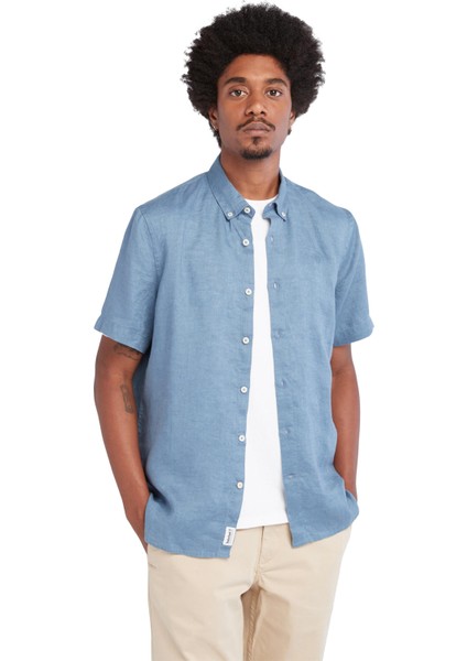 Linen Erkek Kısa Kollu Gömlek - TB0A2DCC