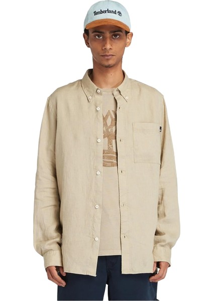 Linen Chest Pocket Erkek Gömlek - TB0A66B9