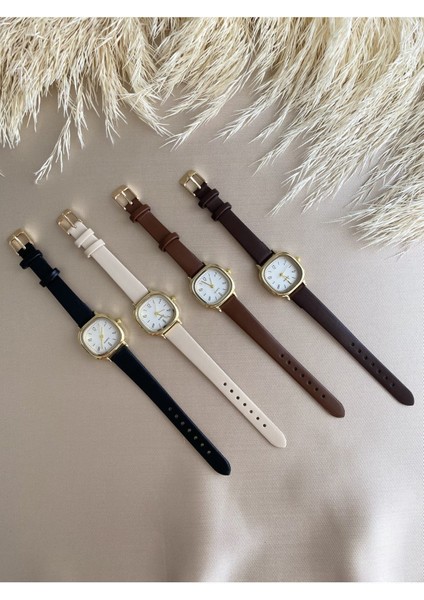Retro Minimal Vintage Deri Kordon Kadın Kol Saati fırsatları