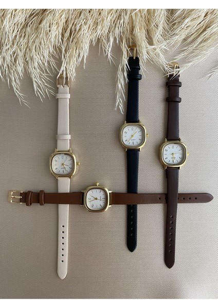 Retro Minimal Vintage Deri Kordon Kadın Kol Saati indirimleri