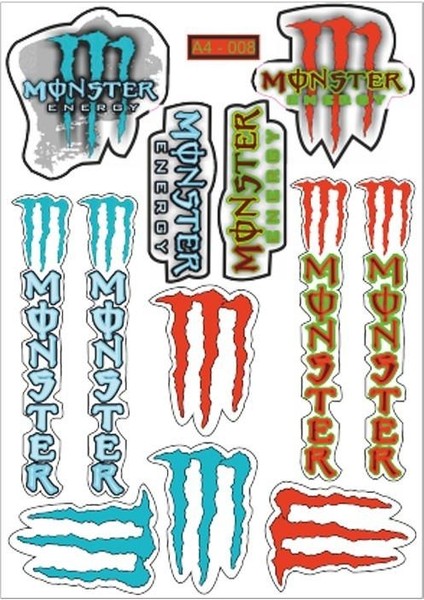 A4 Sticker 008 Tek Paket Çoklu Sticker