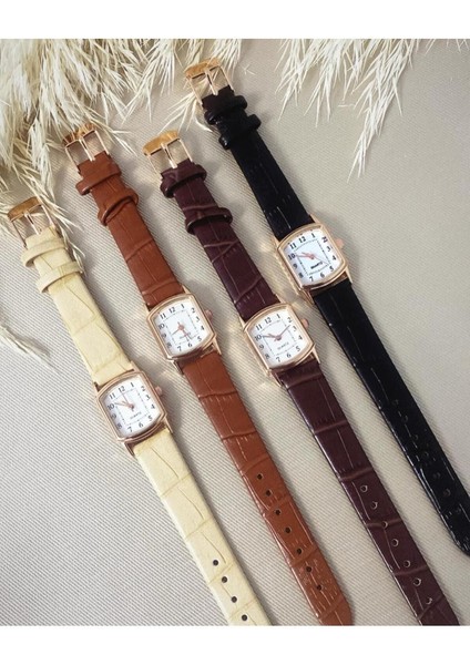 Bs Stıll Retro Minimal Vintage Deri Kordon Kadın Kol Saati fiyatları