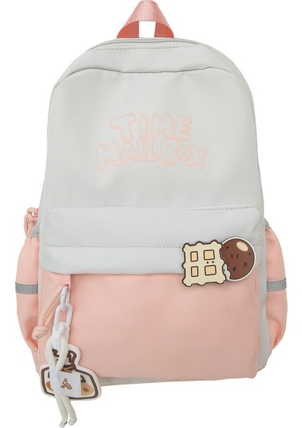 Kadınlar Için Okul Çantaları, Orta ve Lise Öğrencileri Için Şık Görünümlü, Geniş Kapasiteli, Kontrast Renkli, Çok Bölmeli Sırt Çantaları (Yurt Dışından)