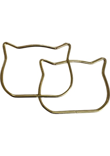 Metal Kedi Model Çanta Sapı Catx3