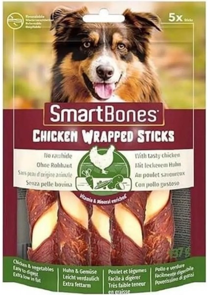 Smart Bones Tavuk Sargılı Stick Medium Köpek Ödülü 5'li 137 gr