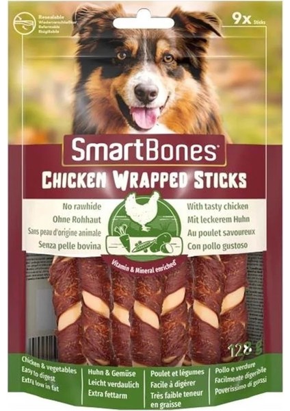 Tavuk Sargılı Stick Mini Köpek Ödülü 9'lu 128 gr