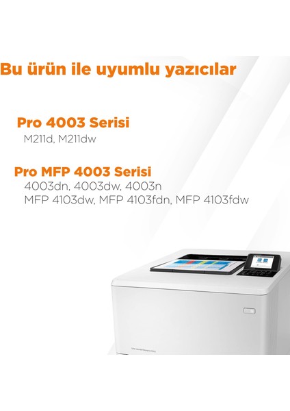 Hp Laserjet Pro Mfp 4103DW Muadil Toner / TMX-W1510A Çipli