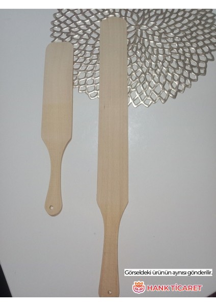 1 Adet Uzun 1 Adet Kısa Ahşap Çevirgeç Spatula Bazlama, Pizza, Yufka Çevirgeci fiyatları