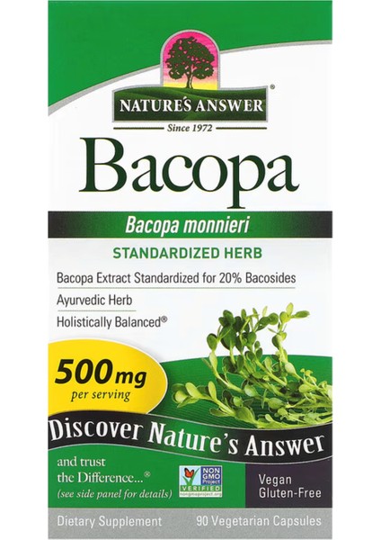 Answer Bacopa 500MG 90 Vegetarian Capsul usa Menşei