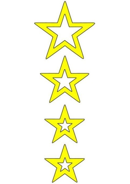 Cg Sarı Yıldızlı Çamurluk Üst Sticker