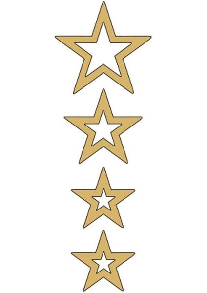 Cg Gold Yıldızlı Çamurluk Üst Sticker