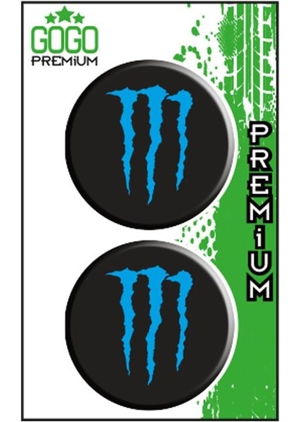 Monster 3 (7X7 Cm) İkili Damla Etiket