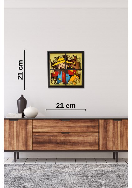 El Yapımı Üç Boyutlu Korkuluk Ahşap Çocuk Odası Duvar Biblosu fırsatları