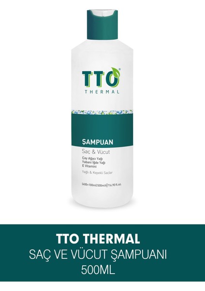Saç Ve Vücut Şampuanı 500 Ml Beyaz (Çay Ağacı Yağı / Tea Tree Oıl)