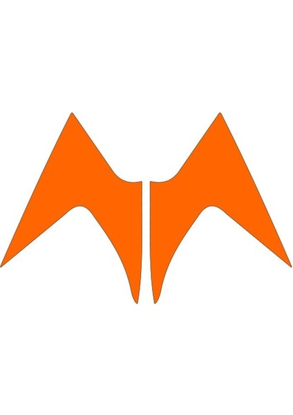 Mondial Mh Drift 2011 - 2020 Uyumlu Flo Turuncu Ön Siperlik Yan Sticker