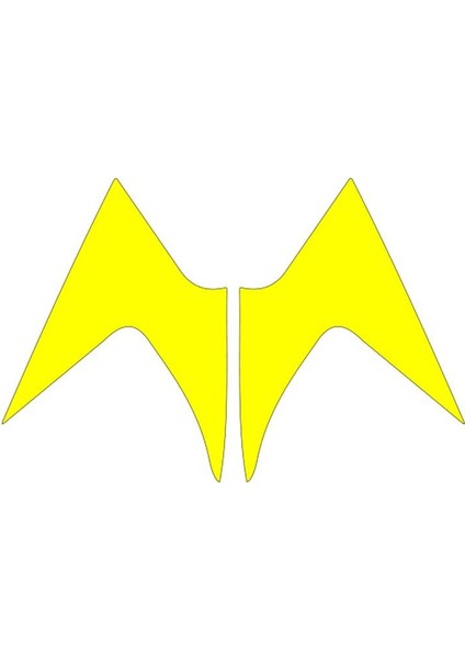 Mondial Mh Drift 2011 - 2020 Uyumlu Flo Sarı Ön Siperlik Yan Sticker