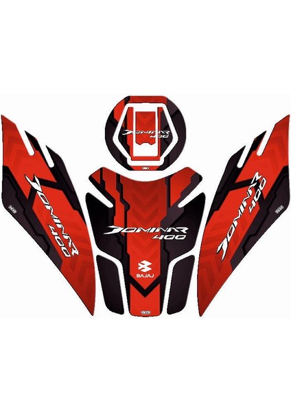 Bajaj Dominar 400 2017 - 2024 Uyumlu Tank Pad Set 004
