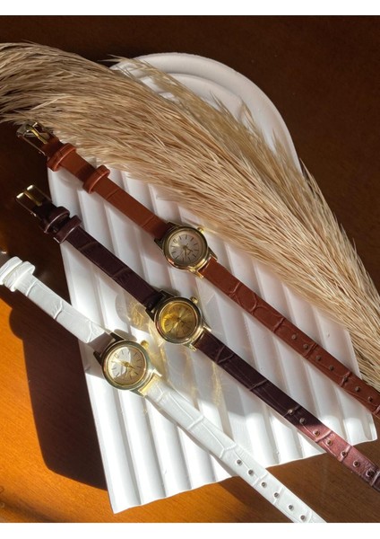 Bs Stıll Minimal Vintage Kadın Kol Saati Retro Quartz Deri Kordon 1 Adet (Çok Minik Modeldir) fiyatları