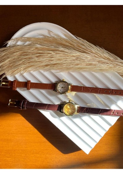 Bs Stıll Minimal Vintage Kadın Kol Saati Retro Quartz Deri Kordon 1 Adet (Çok Minik Modeldir) fırsatları