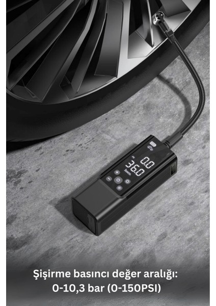 Zpp7 Dijital Göstergeli 5000 Mah Bataryalı Kablosuz Hava Kompresörü fiyatları