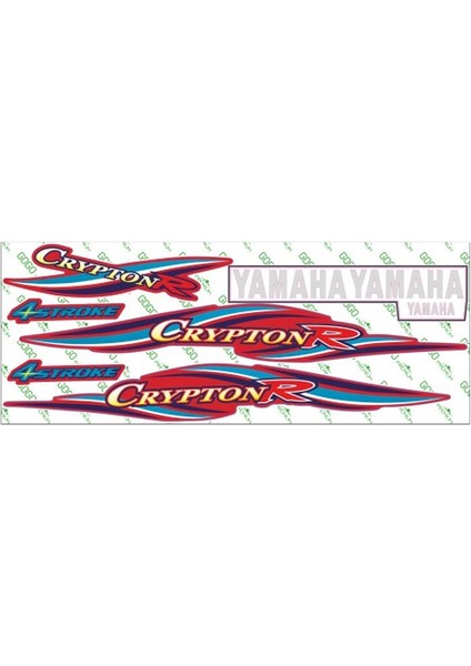 Yamaha Crypton 2005 - 2008 Uyumlu Kırmızı Sticker Set 001